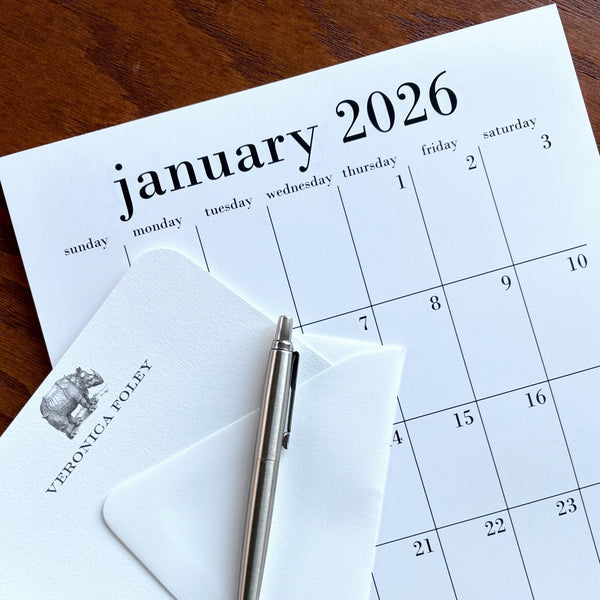 SMALL 8.5x11 wall calendar 2027 - 2028 with option to add magnet